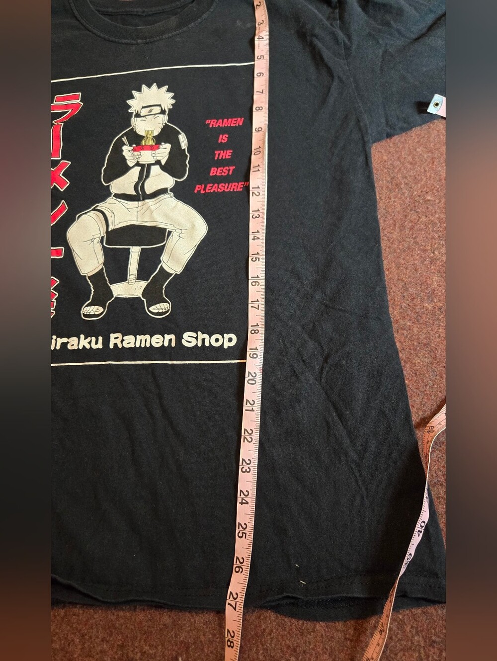 Naruto Shippuden Ichiraku Ramen Shop Long-sleeve Black Shirt Size L Y2K Vintage - Picture 6 of 8